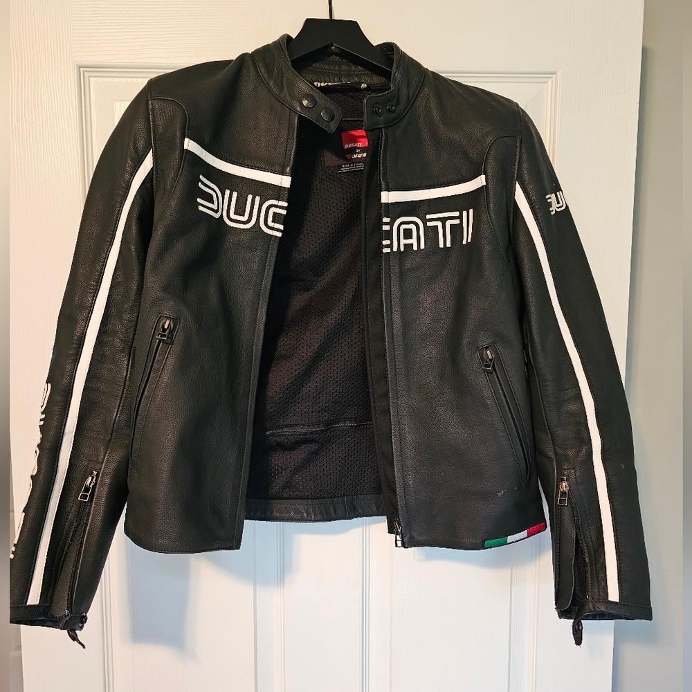 Ducati Dainese Black Leather Women's Motorcycle Jacket
